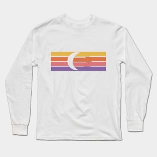 Moon Retro Style Design Long Sleeve T-Shirt